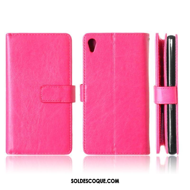 Coque Sony Xperia Z3+ Protection Portefeuille Téléphone Portable Rouge Tout Compris France