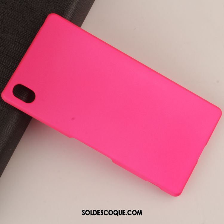 Coque Sony Xperia Z3+ Rouge Très Mince Étui Délavé En Daim Difficile Soldes