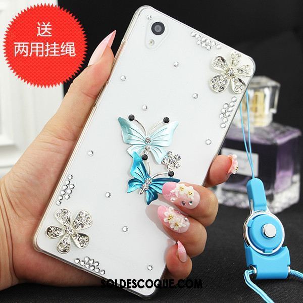 Coque Sony Xperia Z3+ Étui Incassable Protection Strass Téléphone Portable Soldes