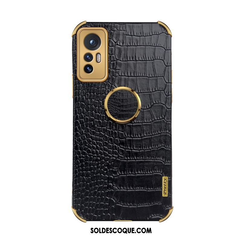 Coque  Xiaomi 12 / 12X  Effet Peau de Crocodile Anneau-Support