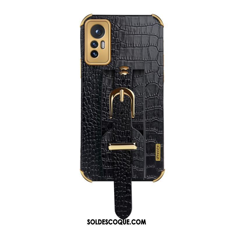 Coque  Xiaomi 12 / 12X Style Crocodile avec Sangle Support