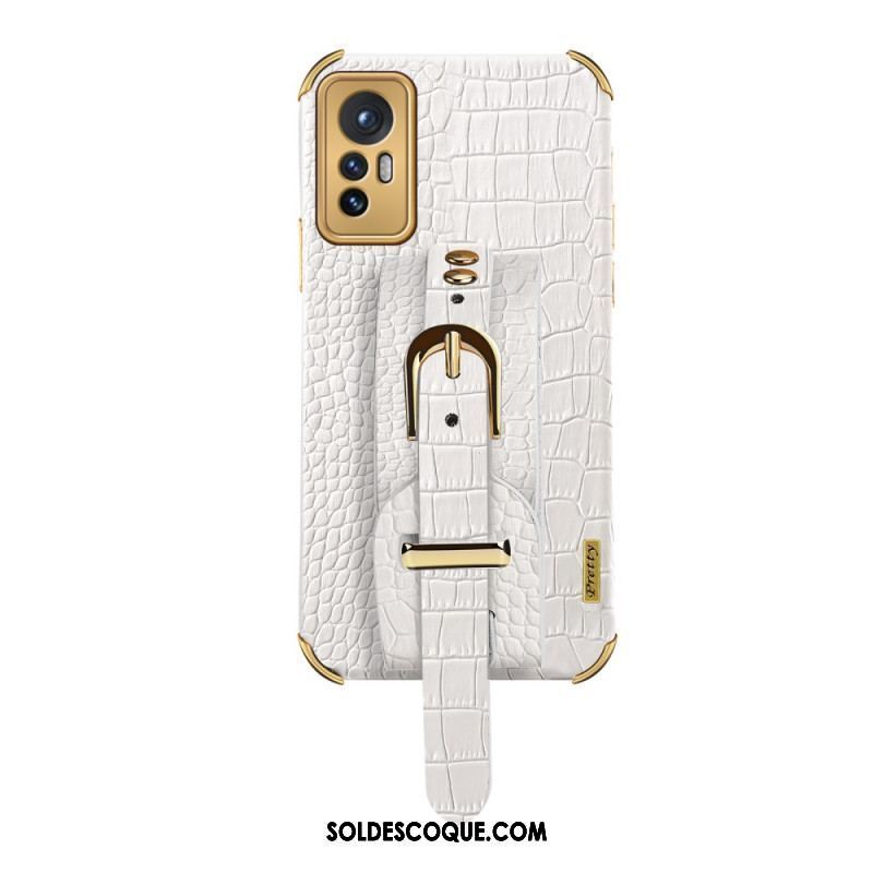 Coque  Xiaomi 12 / 12X Style Crocodile avec Sangle Support