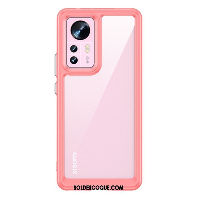 Coque Xiaomi 12 / 12X Transparente avec Contours Colorés