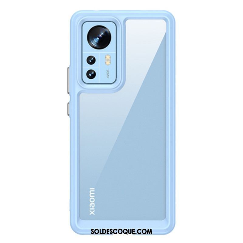 Coque Xiaomi 12 / 12X Transparente avec Contours Colorés