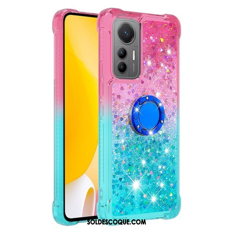 Coque Xiaomi 12 Lite Paillettes Anneau-Support