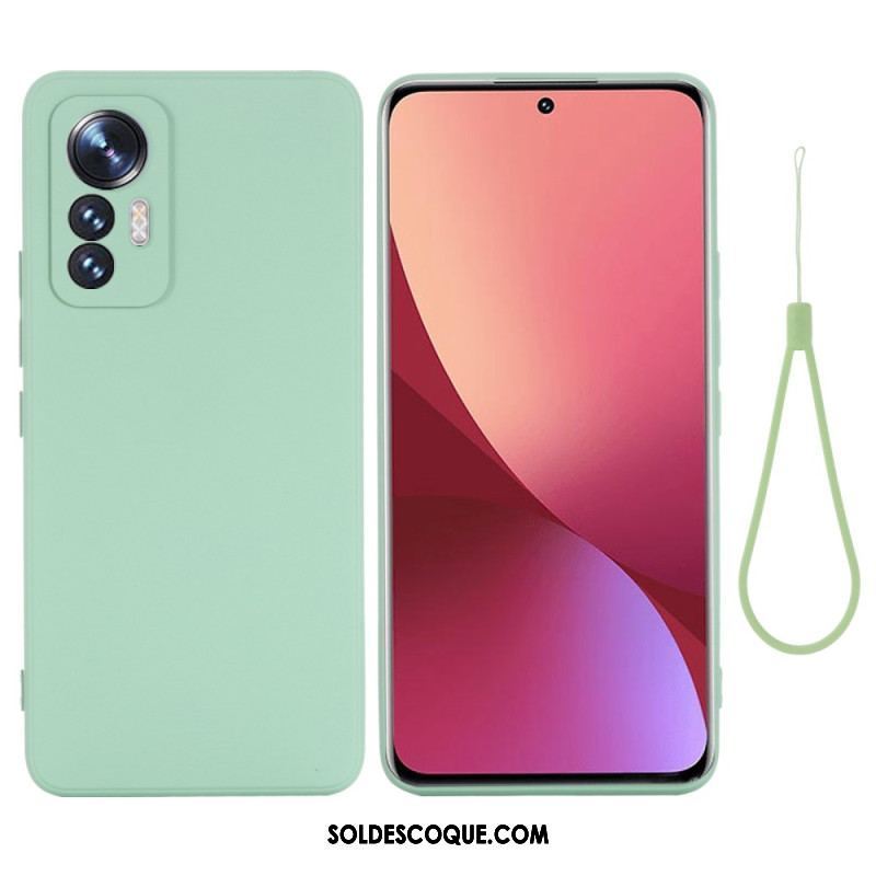 Coque Xiaomi 12 Lite Silicone Liquide à Lanière