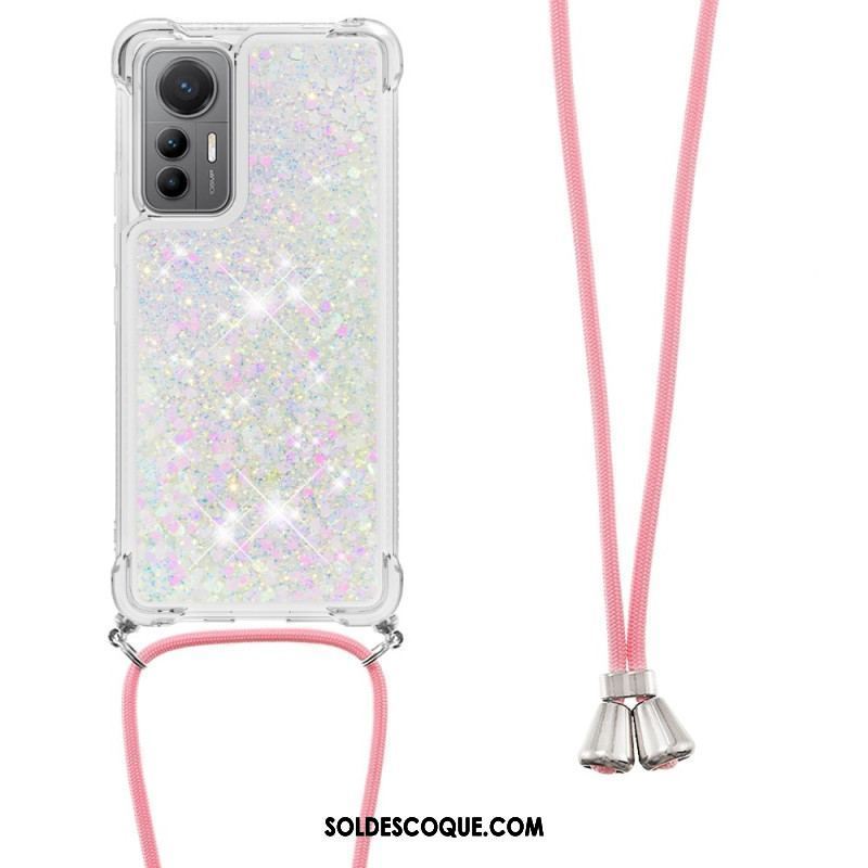 Coque Xiaomi 12 Lite à Cordon Paillettes Design