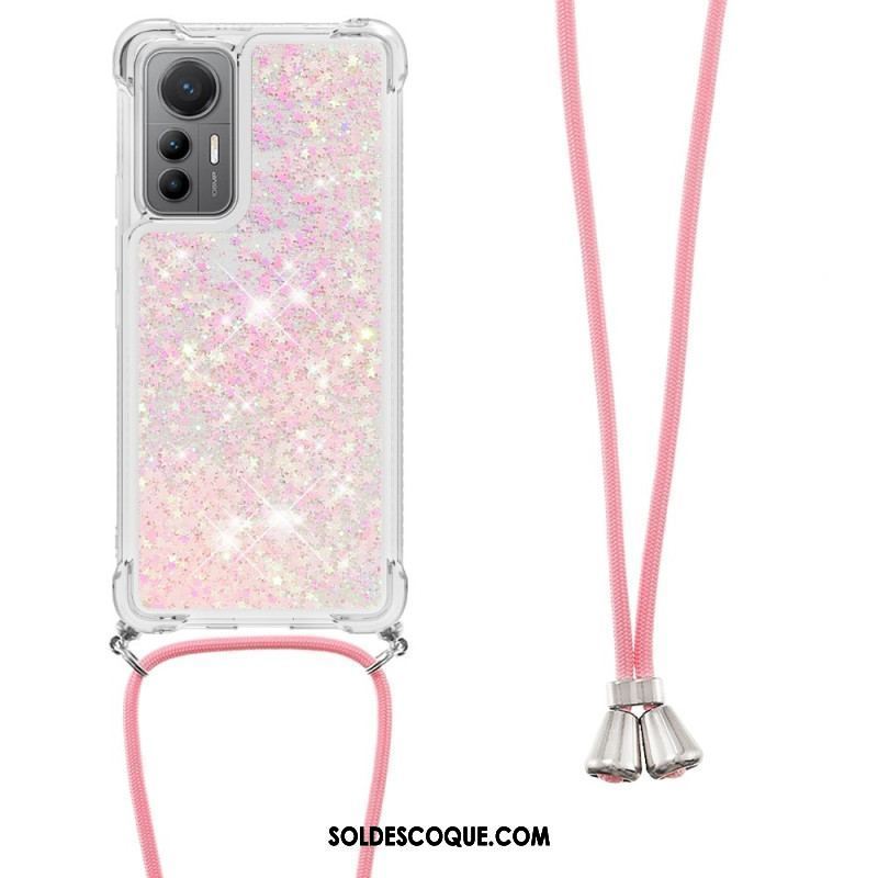 Coque Xiaomi 12 Lite à Cordon Paillettes Design