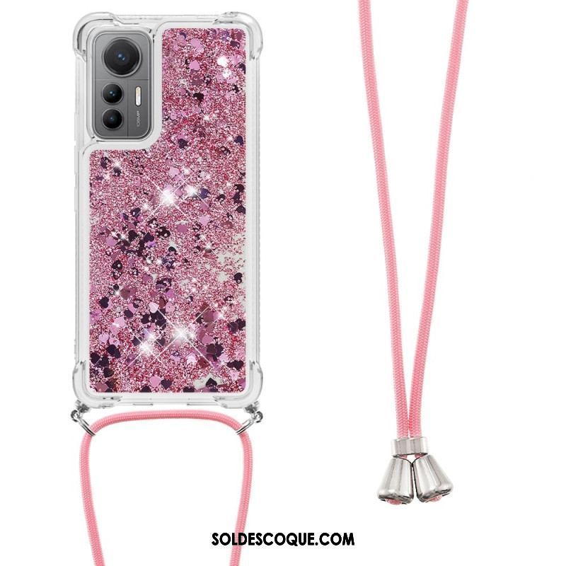 Coque Xiaomi 12 Lite à Cordon Paillettes Design