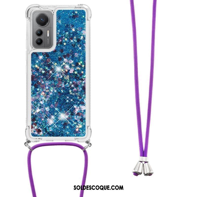 Coque Xiaomi 12 Lite à Cordon Paillettes Design