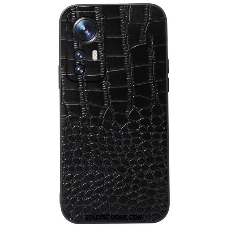 Coque Xiaomi 12 Pro Cuir Effet Peau de Crocodile