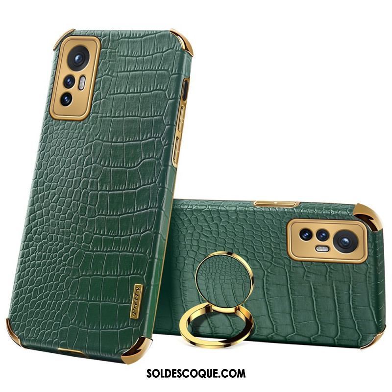 Coque Xiaomi 12 Pro Effet Peau Crocodile