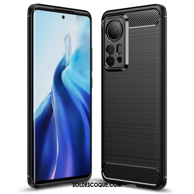 Coque Xiaomi 12 Pro Fibre Carbone Brossée