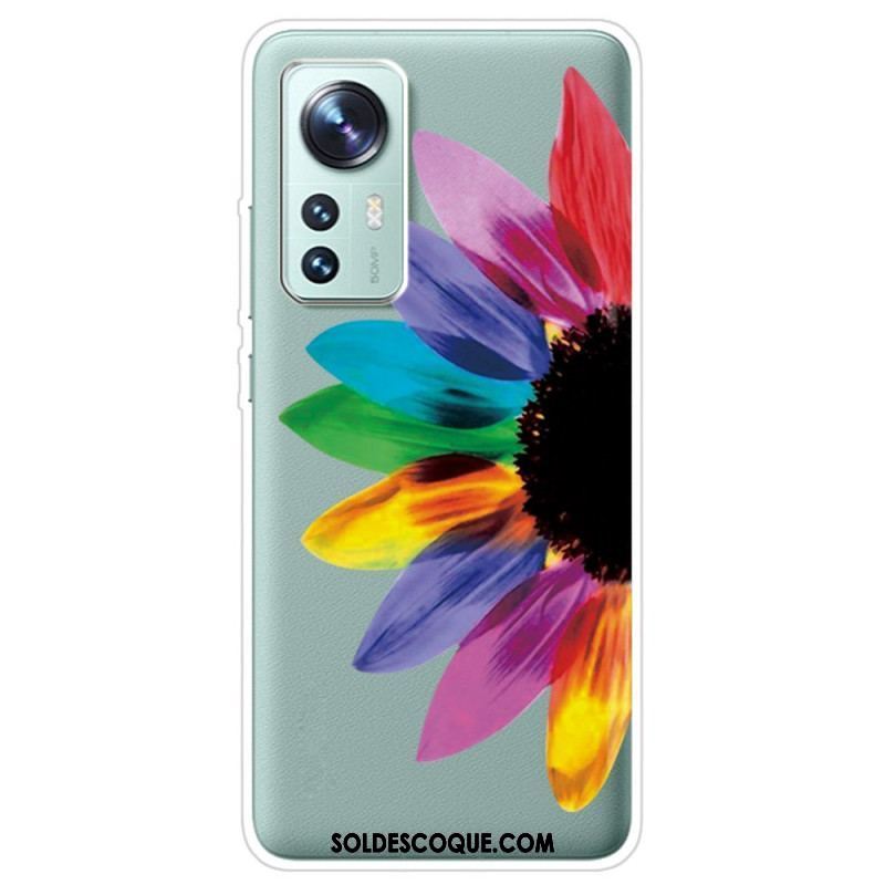 Coque Xiaomi 12 Pro Silicone Florale