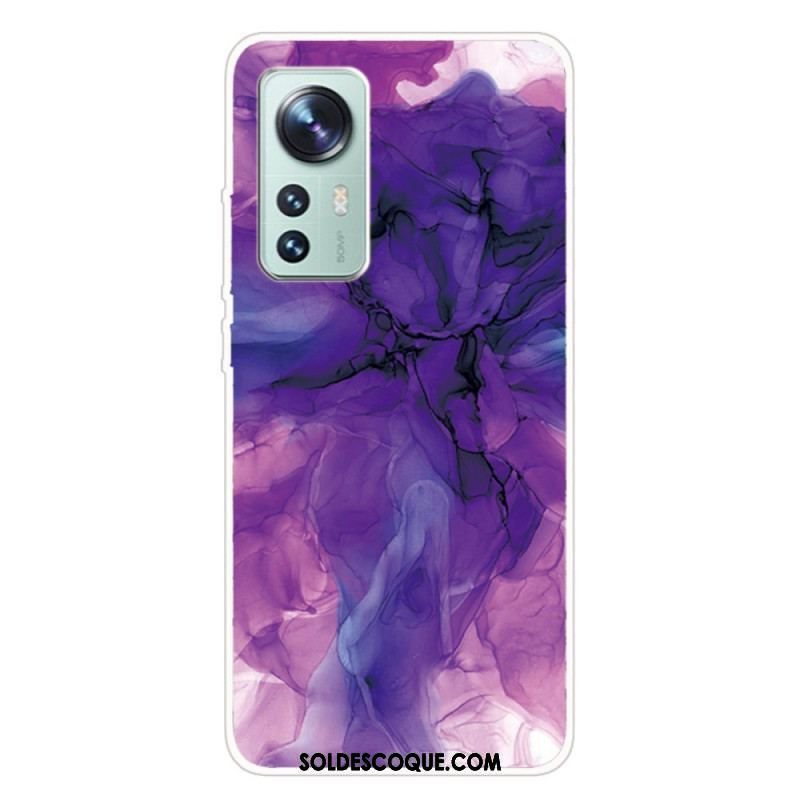 Coque Xiaomi 12 Pro Silicone Marbre Aquarelle