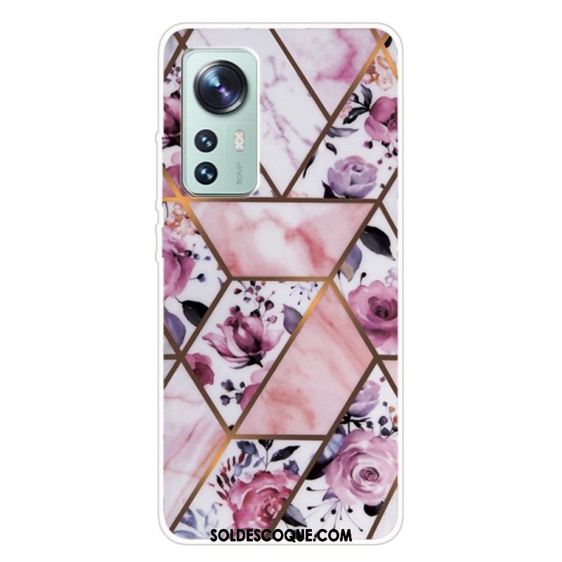 Coque Xiaomi 12 Pro Silicone Marbre Géométrie