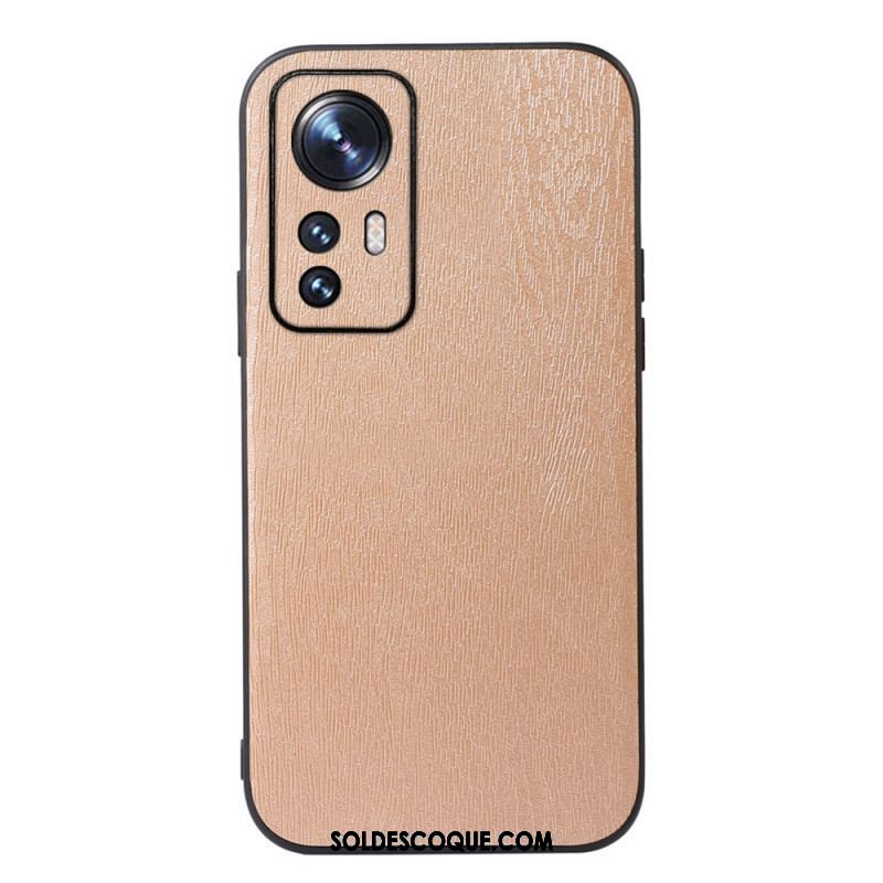 Coque Xiaomi 12 Pro Style Cuir Effet Bois