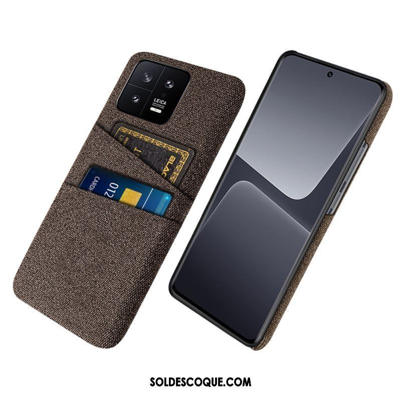 Coque Xiaomi 13 Tissu Porte-Cartes