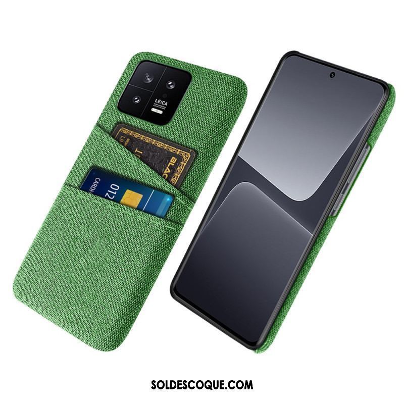 Coque Xiaomi 13 Tissu Porte-Cartes