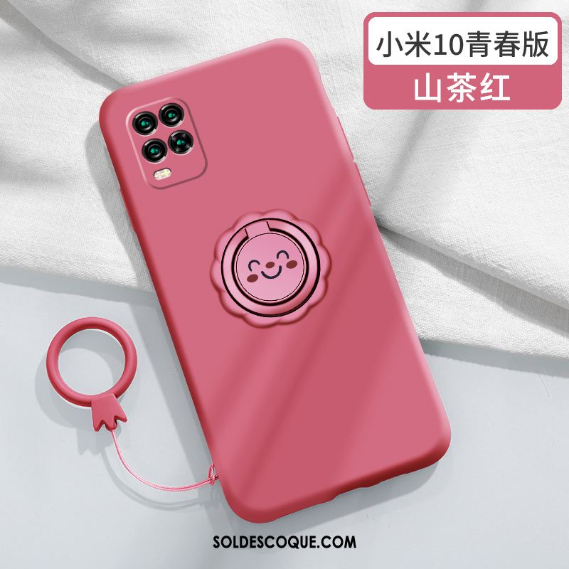 Coque Xiaomi Mi 10 Lite Silicone Anneau Créatif Nouveau Jeunesse Housse Soldes