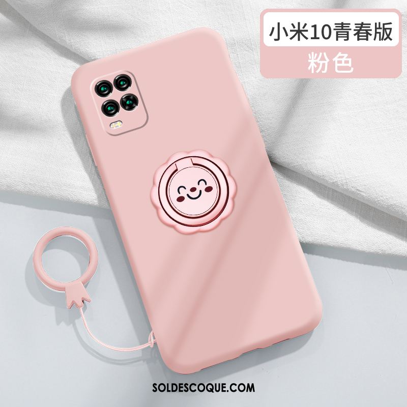 Coque Xiaomi Mi 10 Lite Silicone Anneau Créatif Nouveau Jeunesse Housse Soldes