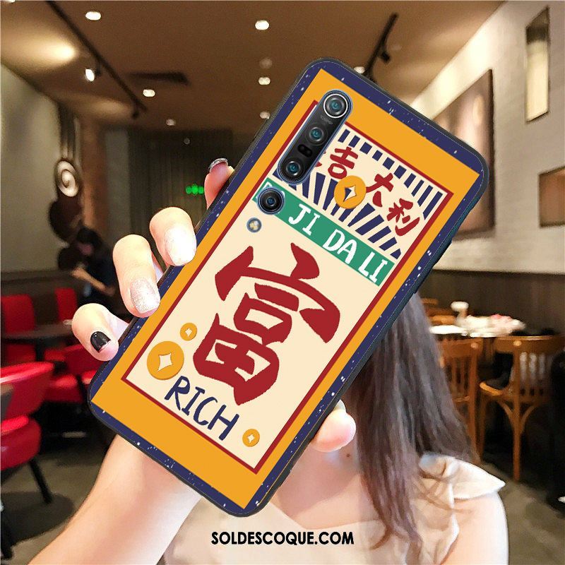 Coque Xiaomi Mi 10 Pro Rat Jaune Fluide Doux Richesse Téléphone Portable Pas Cher