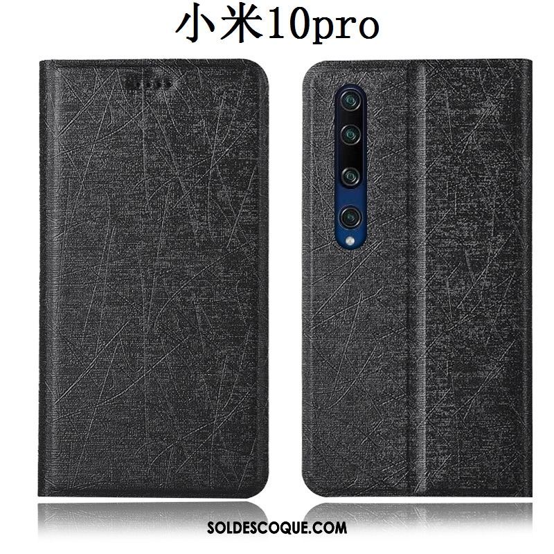 Coque Xiaomi Mi 10 Pro Tout Compris Téléphone Portable Bleu Étui En Cuir Soie En Vente