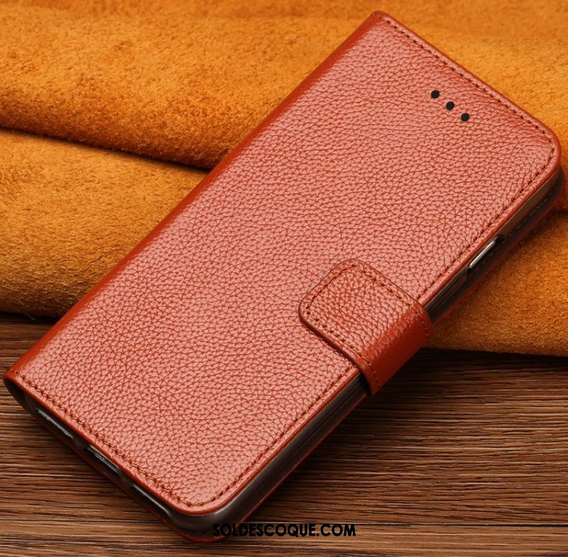 Coque Xiaomi Mi 10 Pro Étui En Cuir Or Incassable Cuir Véritable Une Agrafe Pas Cher