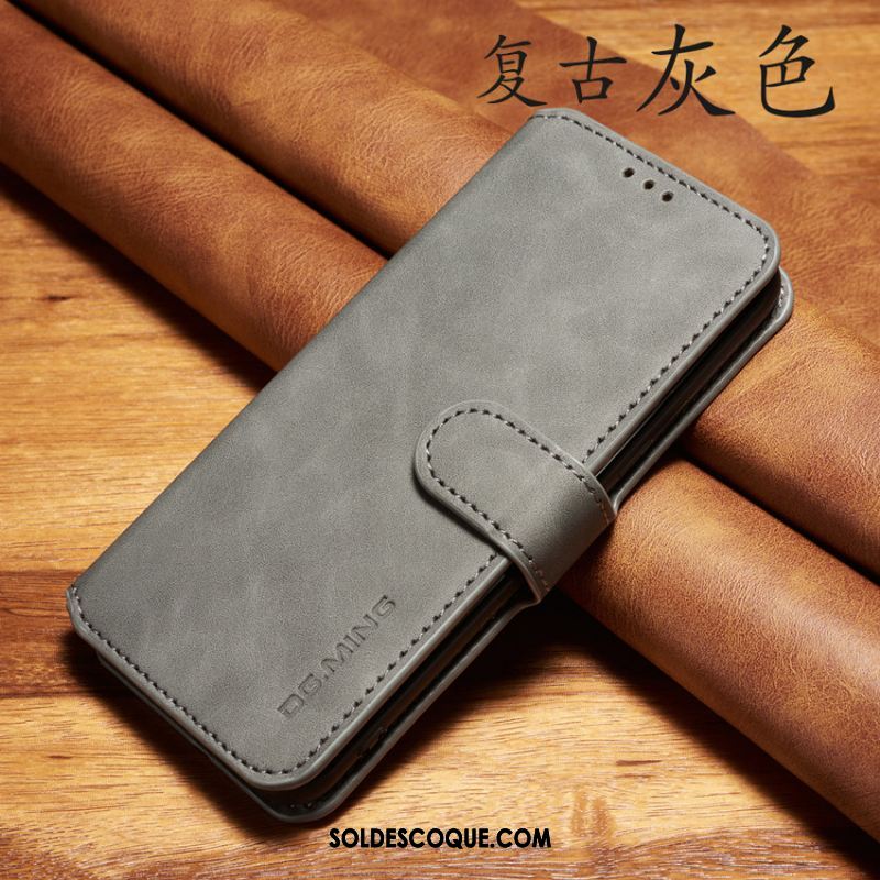 Coque Xiaomi Mi 10 Pro Étui En Cuir Tout Compris Téléphone Portable Vintage Business Pas Cher