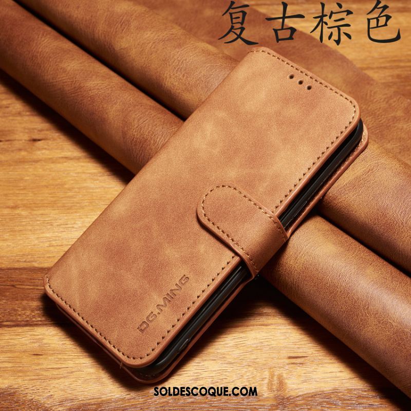 Coque Xiaomi Mi 10 Pro Étui En Cuir Tout Compris Téléphone Portable Vintage Business Pas Cher