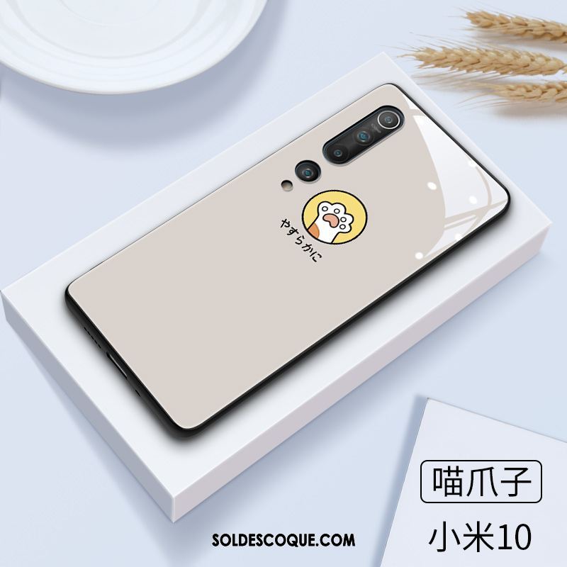 Coque Xiaomi Mi 10 Vent Petit Silicone Net Rouge Marque De Tendance Housse Soldes