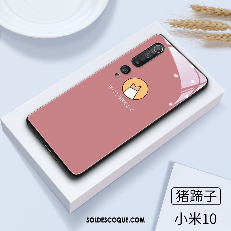 Coque Xiaomi Mi 10 Vent Petit Silicone Net Rouge Marque De Tendance Housse Soldes
