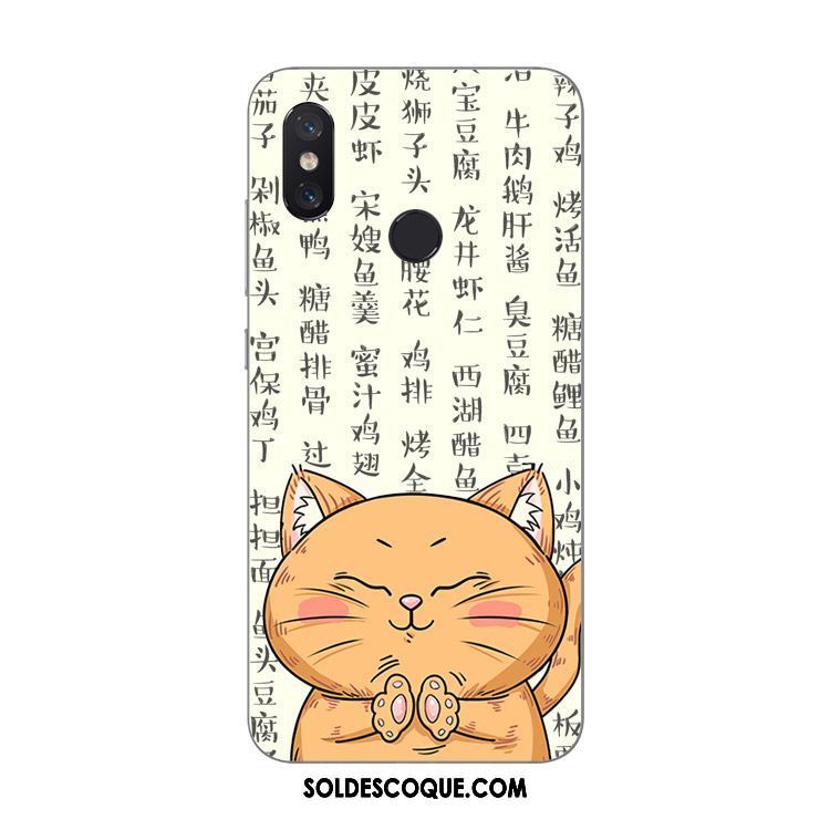 Coque Xiaomi Mi 8 Amoureux Petit Fluide Doux Jaune Étui Pas Cher