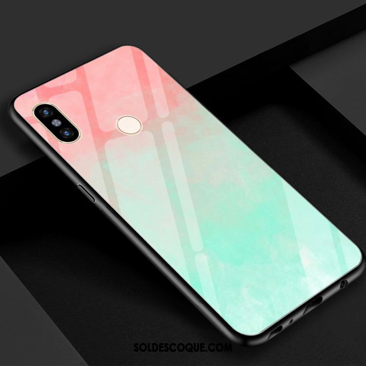 Coque Xiaomi Mi 8 Dégradé Téléphone Portable Jaune Couleur Rouge Pas Cher