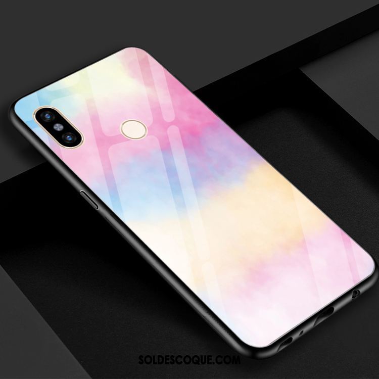 Coque Xiaomi Mi 8 Dégradé Téléphone Portable Jaune Couleur Rouge Pas Cher