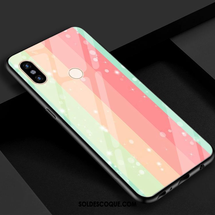 Coque Xiaomi Mi 8 Dégradé Téléphone Portable Jaune Couleur Rouge Pas Cher