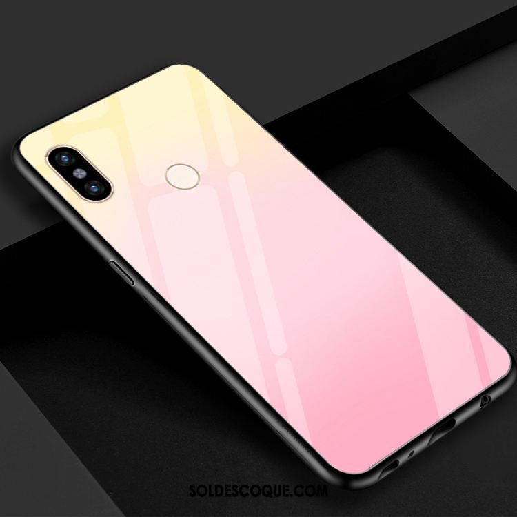 Coque Xiaomi Mi 8 Dégradé Téléphone Portable Jaune Couleur Rouge Pas Cher