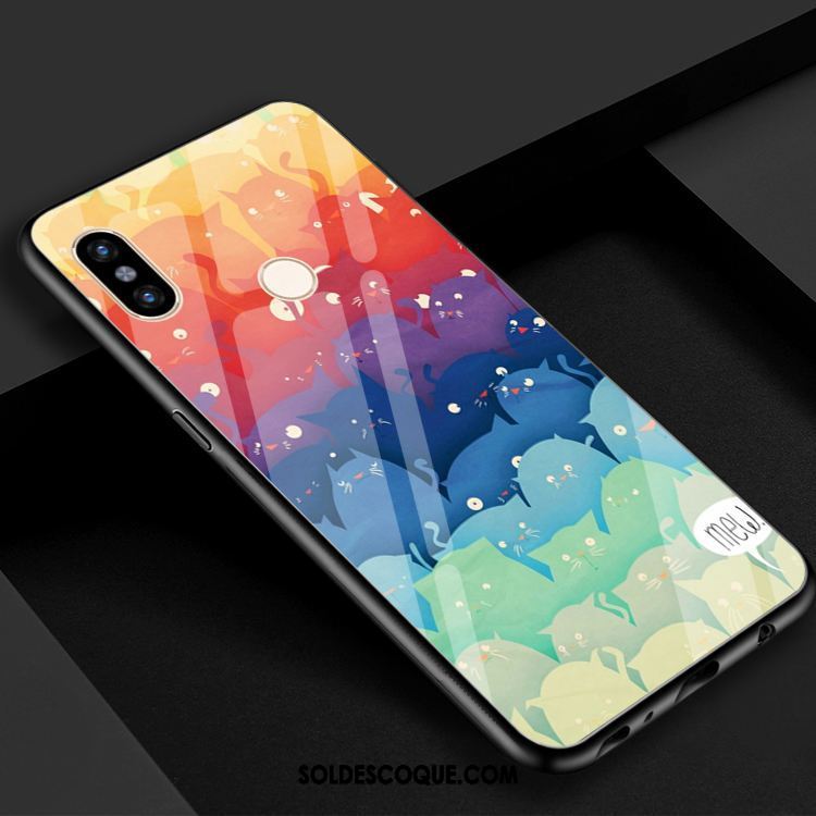 Coque Xiaomi Mi 8 Dégradé Téléphone Portable Jaune Couleur Rouge Pas Cher