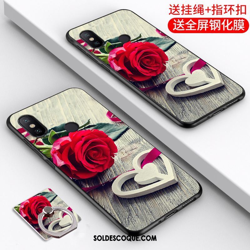 Coque Xiaomi Mi 8 Incassable Rouge Étui Transparent Téléphone Portable France