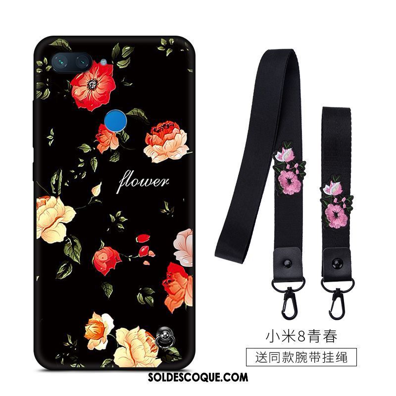 Coque Xiaomi Mi 8 Lite Amoureux Vintage Protection Délavé En Daim Frais Housse Pas Cher