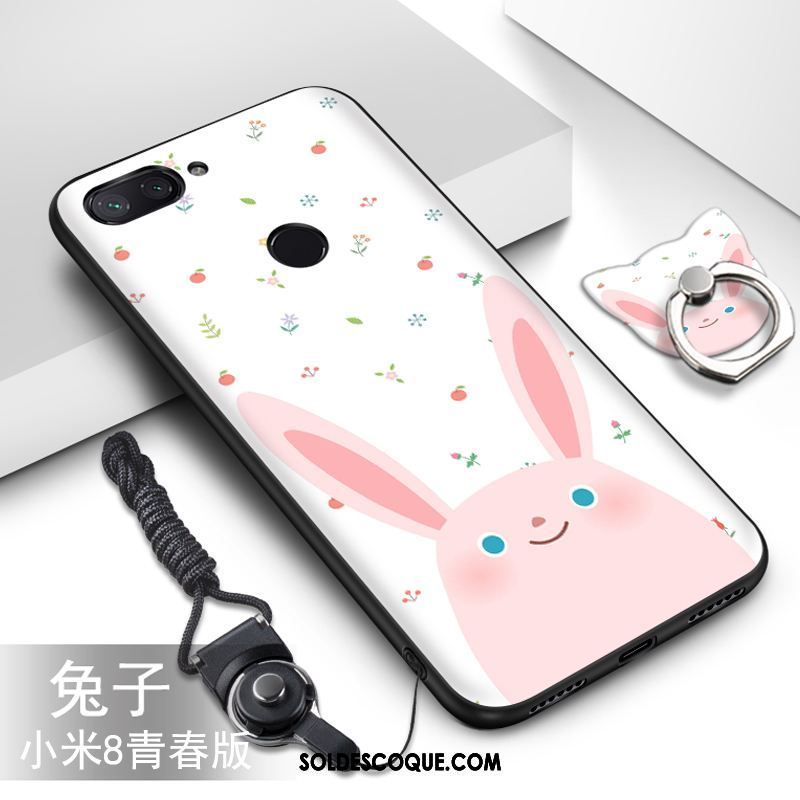 Coque Xiaomi Mi 8 Lite Fluide Doux Incassable Net Rouge Étui Silicone En Vente