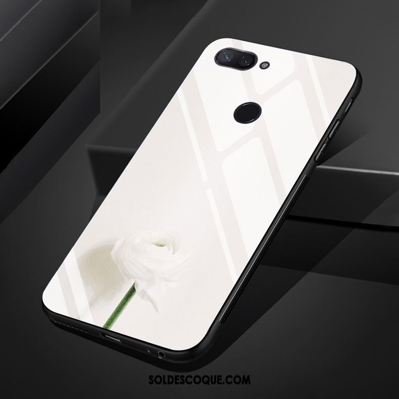 Coque Xiaomi Mi 8 Lite Frais Feuilles Blanc Bouddha Fluide Doux Soldes