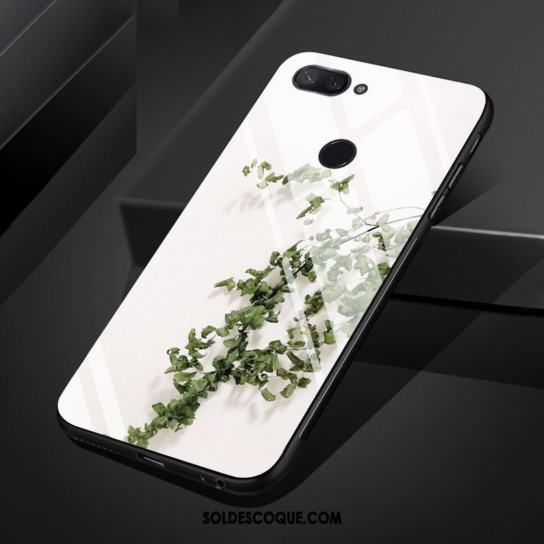 Coque Xiaomi Mi 8 Lite Frais Feuilles Blanc Bouddha Fluide Doux Soldes