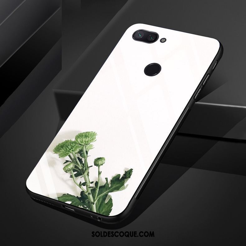 Coque Xiaomi Mi 8 Lite Frais Feuilles Blanc Bouddha Fluide Doux Soldes