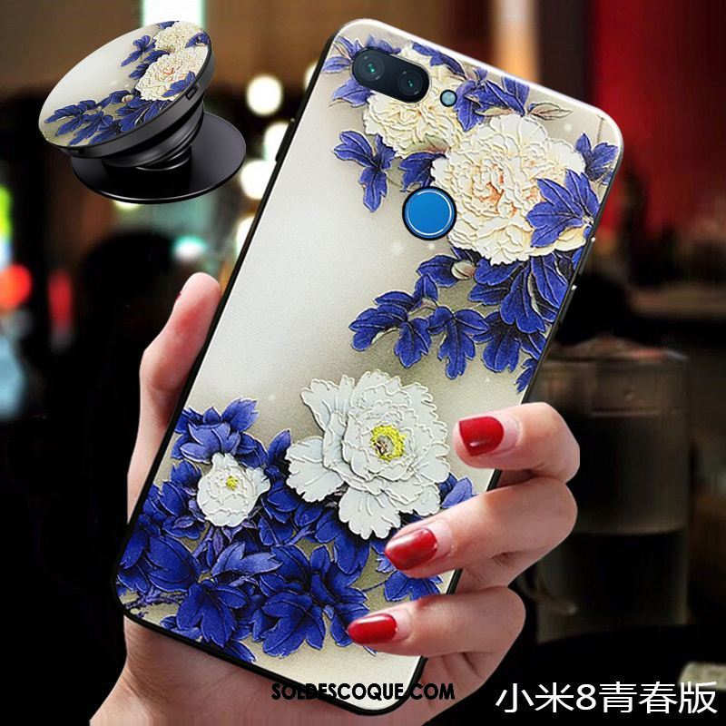 Coque Xiaomi Mi 8 Lite Incassable Jeunesse Bleu Nouveau Étui Soldes