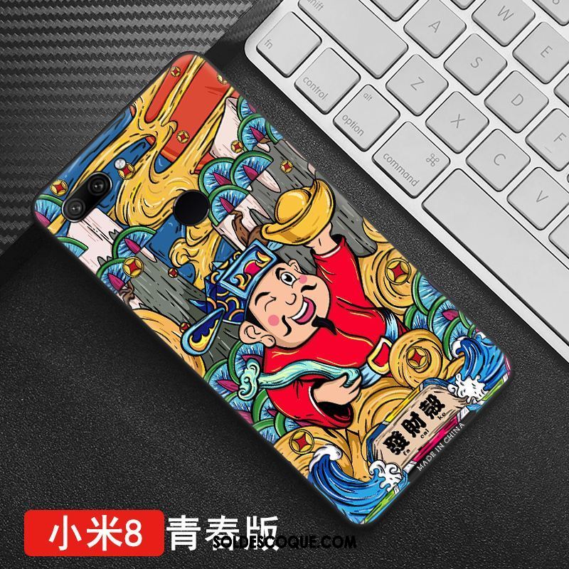 Coque Xiaomi Mi 8 Lite Jeunesse Modèle Dimensionnel Protection Style Chinois Pas Cher