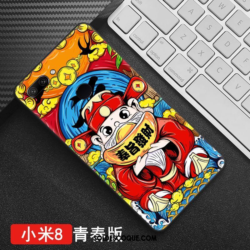 Coque Xiaomi Mi 8 Lite Jeunesse Modèle Dimensionnel Protection Style Chinois Pas Cher