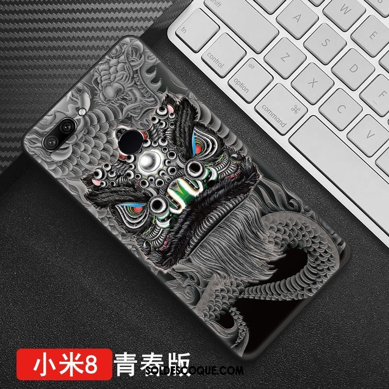 Coque Xiaomi Mi 8 Lite Jeunesse Modèle Dimensionnel Protection Style Chinois Pas Cher