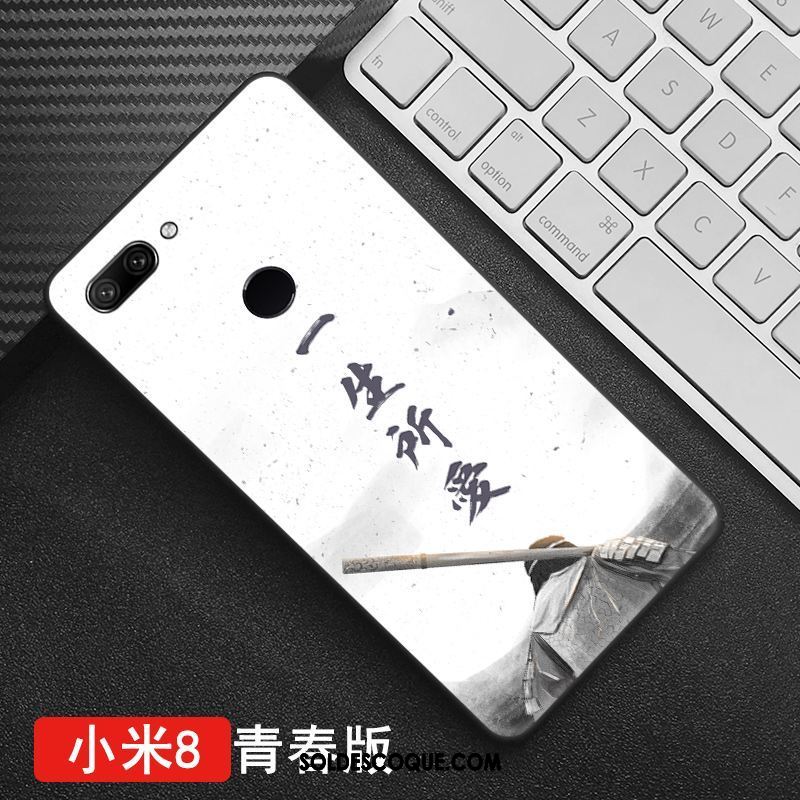 Coque Xiaomi Mi 8 Lite Jeunesse Modèle Dimensionnel Protection Style Chinois Pas Cher