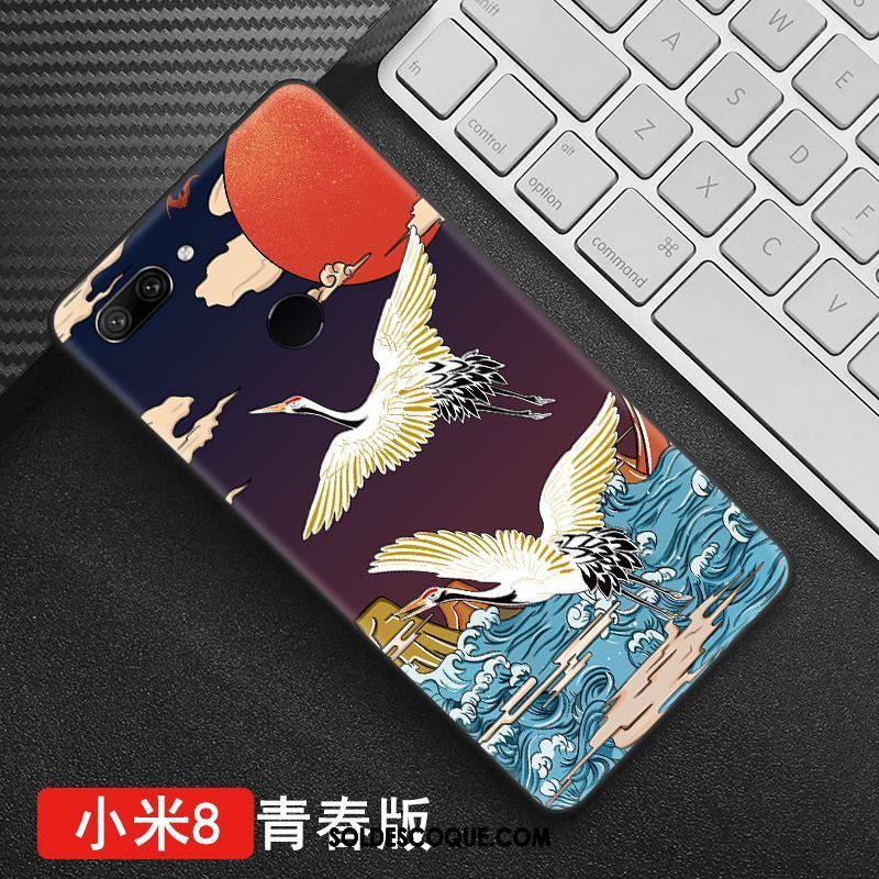 Coque Xiaomi Mi 8 Lite Jeunesse Modèle Dimensionnel Protection Style Chinois Pas Cher